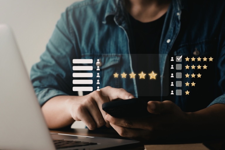 Guest analyzing Airbnb reviews before making a reservation
