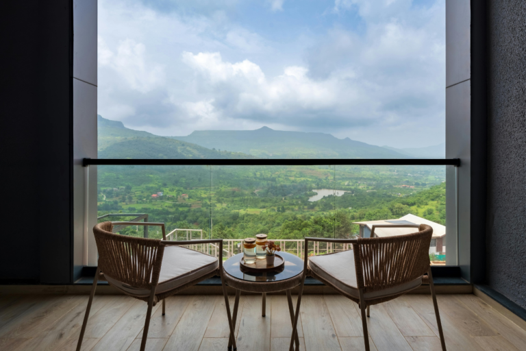Traveler enjoying a peaceful morning view during a relaxing vacation stay in Baguio